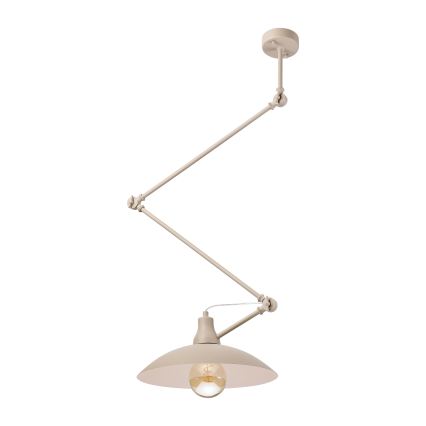 Brilagi - LED loftlampe på stang IRONBEAM 1xE27/60W/230V beige