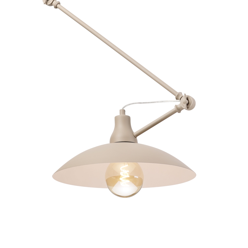 Brilagi - LED loftlampe på stang IRONBEAM 1xE27/60W/230V beige