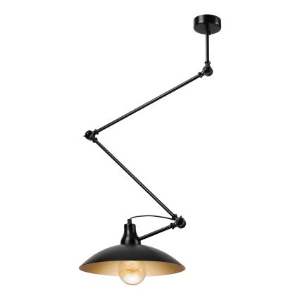 Brilagi - LED-loftlampe på stang IRONBEAM 1xE27/60W/230V sort