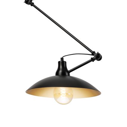 Brilagi - LED-loftlampe på stang IRONBEAM 1xE27/60W/230V sort