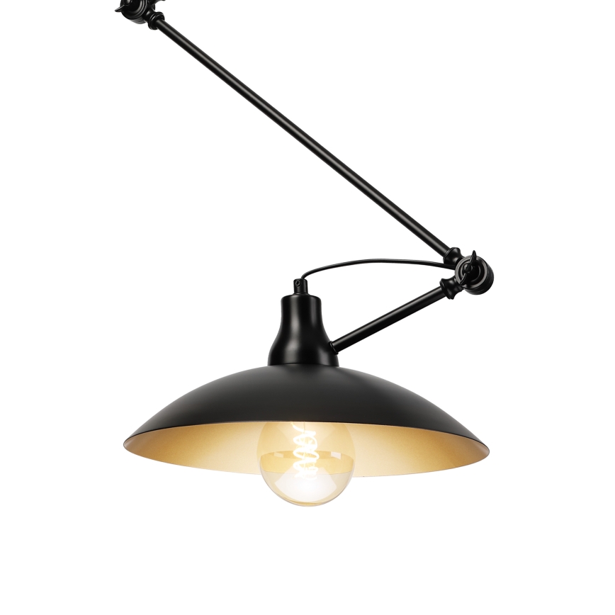 Brilagi - LED-loftlampe på stang IRONBEAM 1xE27/60W/230V sort