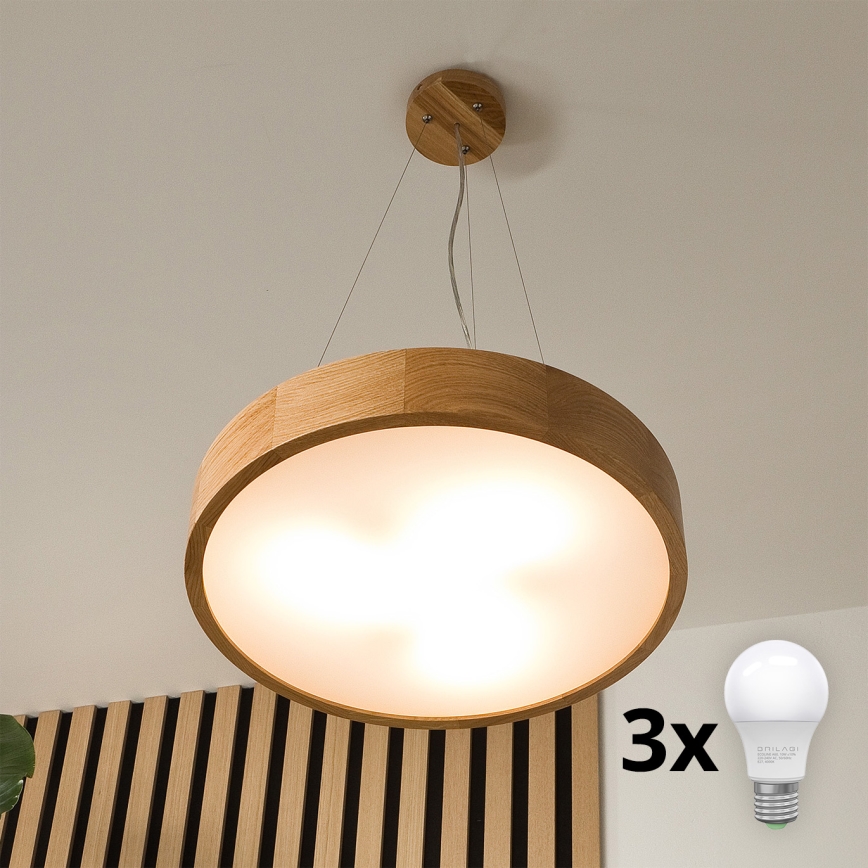 Brilagi - LED loftlampe på wire CARVALHO 3xE27/60W/230V eg pr. 47,5 cm