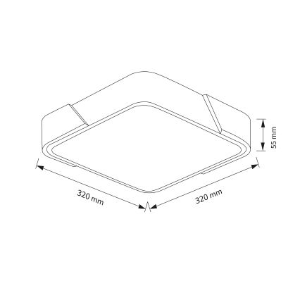 Brilagi - LED loftlampe PILANA LED/24W/230V eg/hvid 32x32 cm