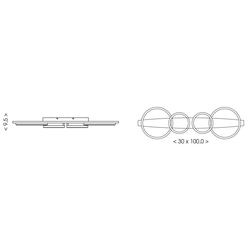 Brilagi - LED loftlampe PLANK LED/35W/230V 4000K 30x100 cm træ