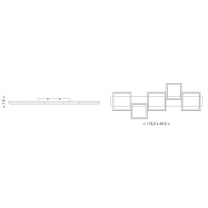 Brilagi - LED loftlampe PLANK LED/35W/230V 4000K 55x90 cm træ