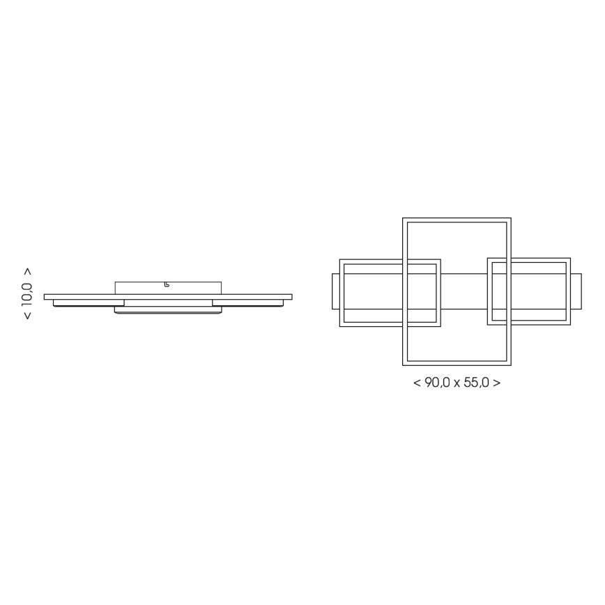 Brilagi - LED loftlampe PLANK LED/35W/230V 4000K 55x90 cm træ