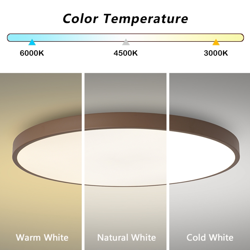 Brilagi - LED loftlampe POOL LED/100W/230V 3000/4000/6000K Ø 80 cm brun