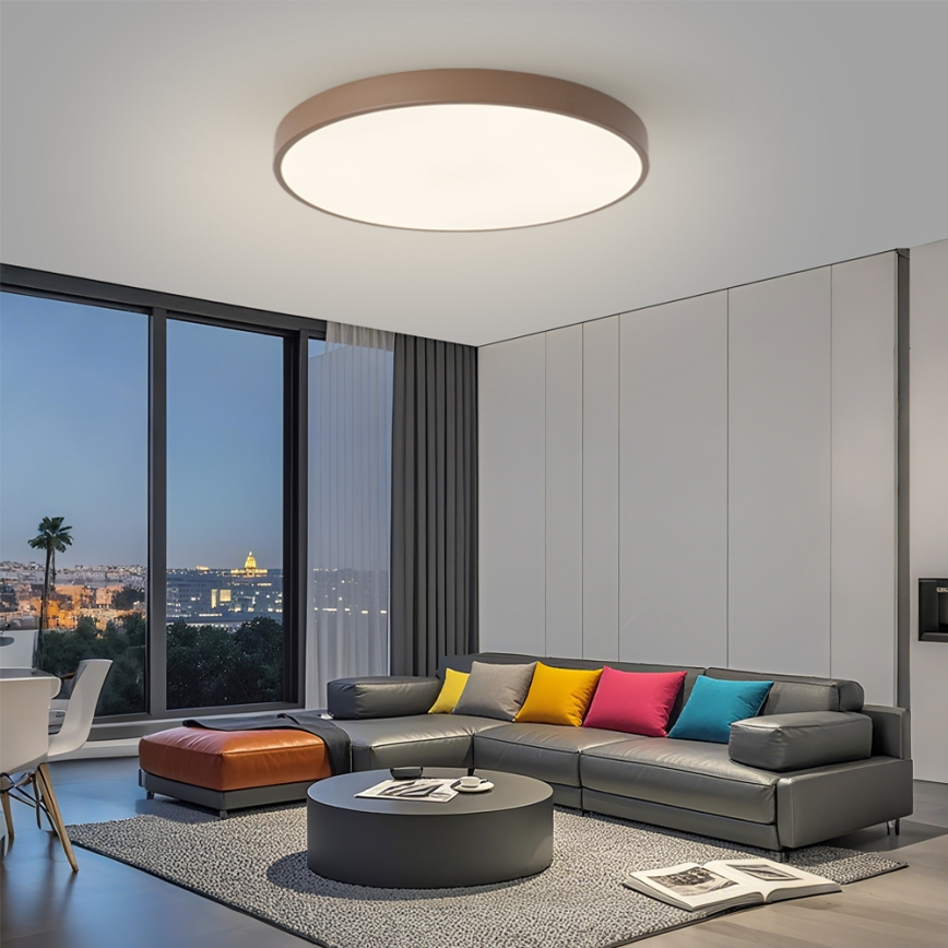 Brilagi - LED loftlampe POOL LED/100W/230V 3000/4000/6000K Ø 80 cm brun