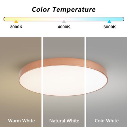 Brilagi - LED loftlampe POOL LED/100W/230V 3000/4000/6000K Ø 80 cm bronzefarvet