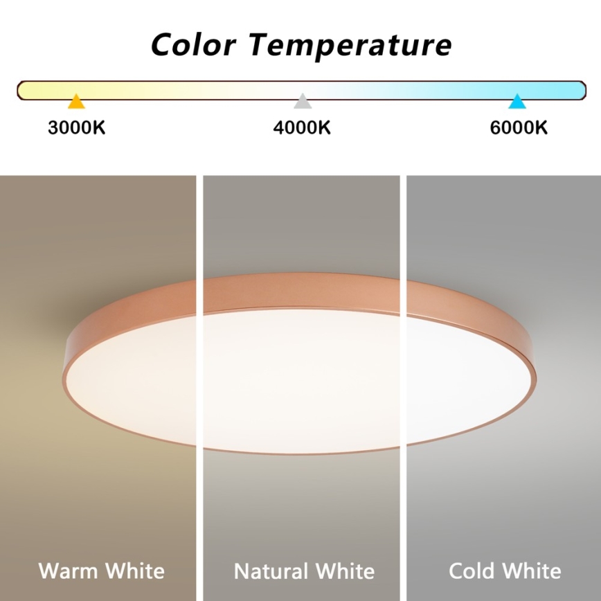 BRILAGI - LED loftlampe POOL LED/128W/230V 3000/4000/6000K Ø 100 cm bronzefarvet