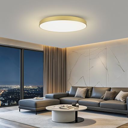 Brilagi - LED loftlampe POOL LED/128W/230V 3000/4000/6000K Ø 100 cm guldfarvet