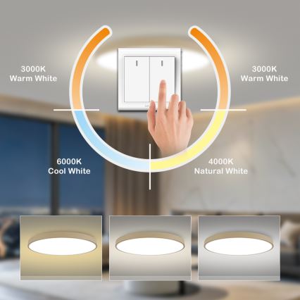 Brilagi - LED loftlampe POOL LED/128W/230V 3000/4500/6000K Ø 100 cm beige