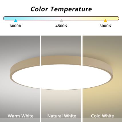 Brilagi - LED-loftlampe POOL LED/180W/230V 3000/4000/6000K Ø 120 cm beige