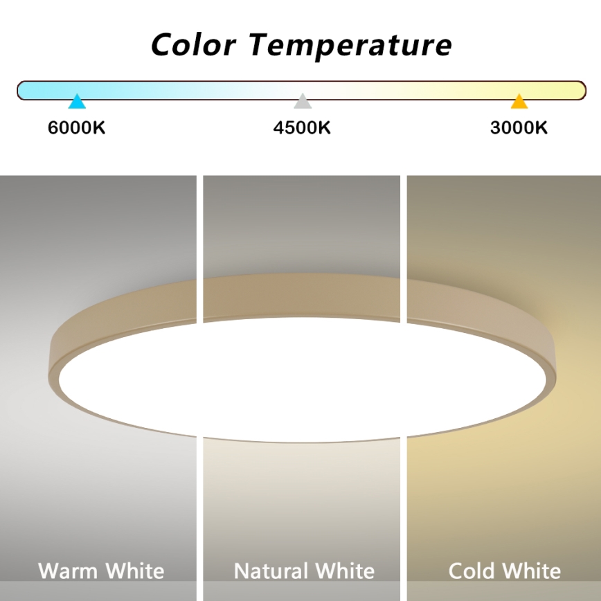 Brilagi - LED-loftlampe POOL LED/180W/230V 3000/4000/6000K Ø 120 cm beige