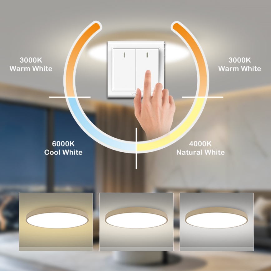 Brilagi - LED-loftlampe POOL LED/180W/230V 3000/4500/6000K Ø 120 cm beige