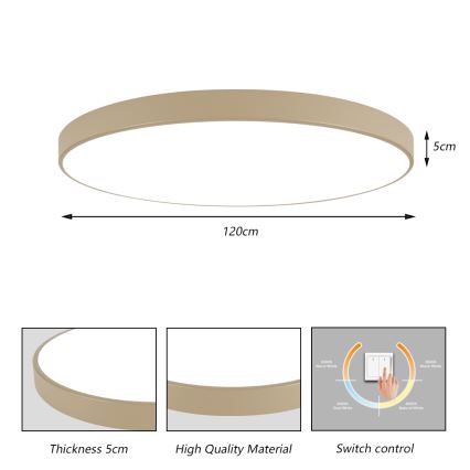 Brilagi - LED-loftlampe POOL LED/180W/230V 3000/4500/6000K Ø 120 cm beige