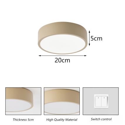 Brilagi - LED-loftlampe POOL LED/18W/230V 3000/4000/6000K Ø 20 cm beige