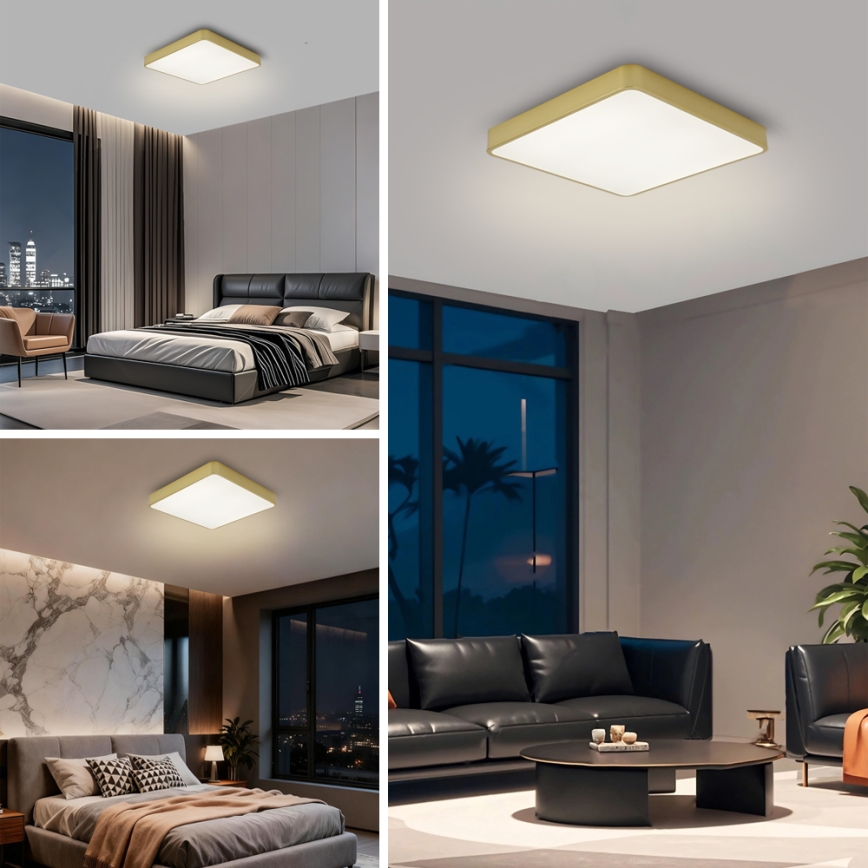 Brilagi - LED loftlampe POOL LED/36W/230V 3000/4000/6000K 40x40 cm guld