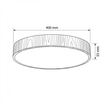 Brilagi - LED loftlampe POOL LED/48W/230V 3000/4000/6000K Ø 40 cm i trælook