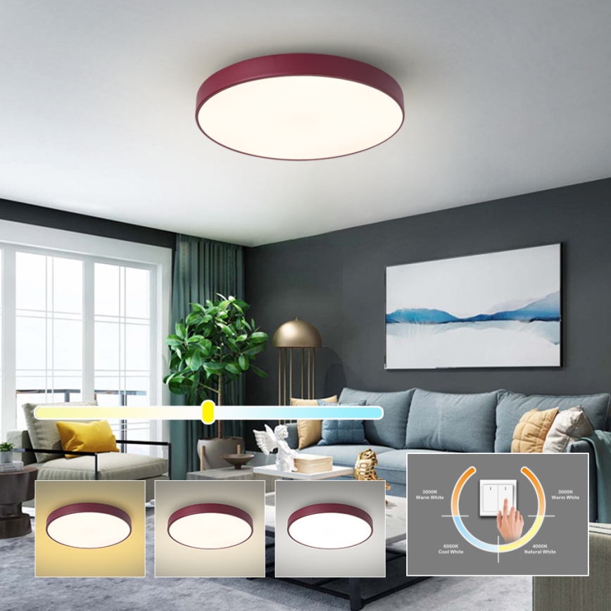 Brilagi - LED-loftlampe POOL LED/60W/230V 3000/4000/6000K Ø 50 cm bordeaux