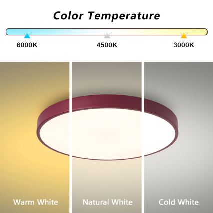 Brilagi - LED-loftlampe POOL LED/60W/230V 3000/4000/6000K Ø 50 cm bordeaux