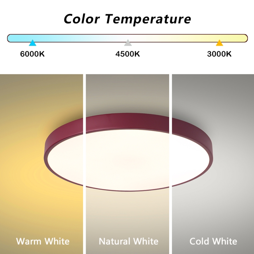 Brilagi - LED-loftlampe POOL LED/60W/230V 3000/4000/6000K Ø 50 cm bordeaux