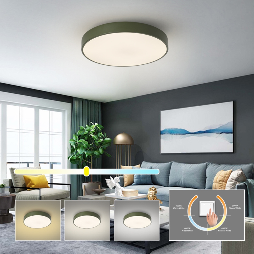 Brilagi - LED loftlampe POOL LED/60W/230V 3000/4000/6000K, diameter 50 cm, grøn