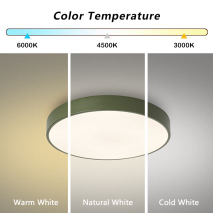 Brilagi - LED loftlampe POOL LED/60W/230V 3000/4000/6000K, diameter 50 cm, grøn