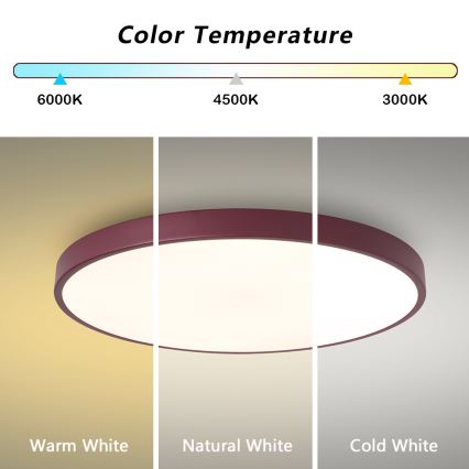 Brilagi - LED loftlampe POOL LED/60W/230V 3000/4000/6000K Ø 60 cm bordeaux