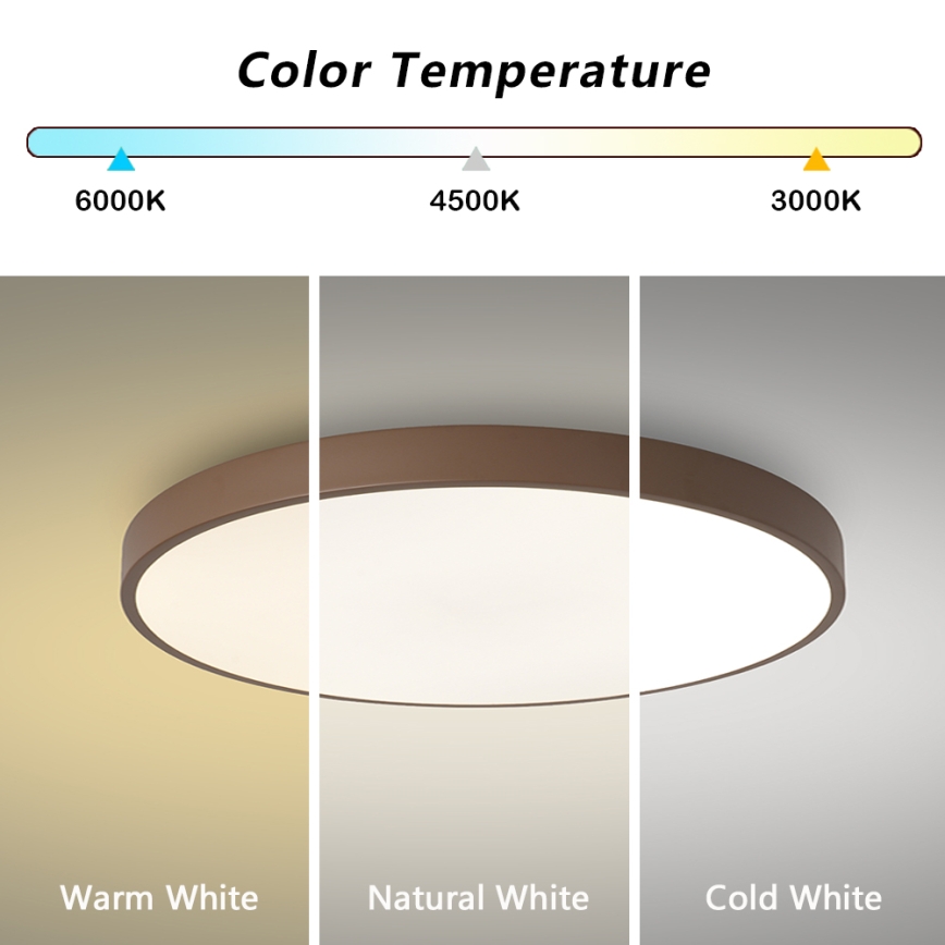 Brilagi - LED loftlampe POOL LED/60W/230V 3000/4000/6000K Ø 60 cm brun