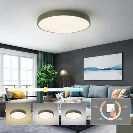 Brilagi - LED loftlampe POOL LED/60W/230V 3000/4000/6000K Ø 60 cm grøn