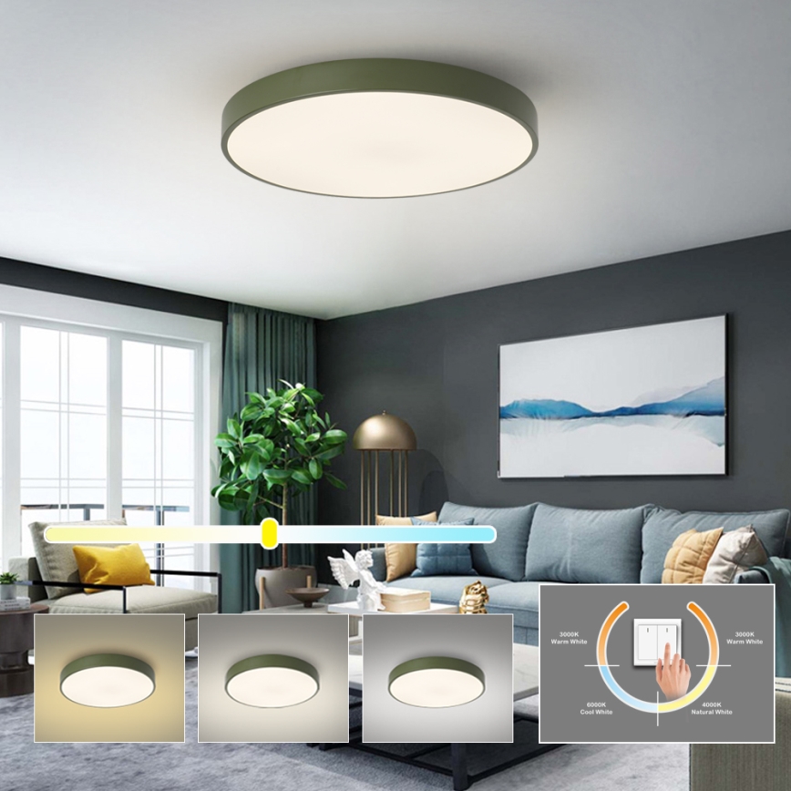 Brilagi - LED loftlampe POOL LED/60W/230V 3000/4000/6000K Ø 60 cm grøn