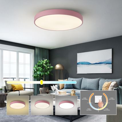 Brilagi - LED-loftlampe POOL LED/60W/230V 3000/4000/6000K Ø 60 cm rosa