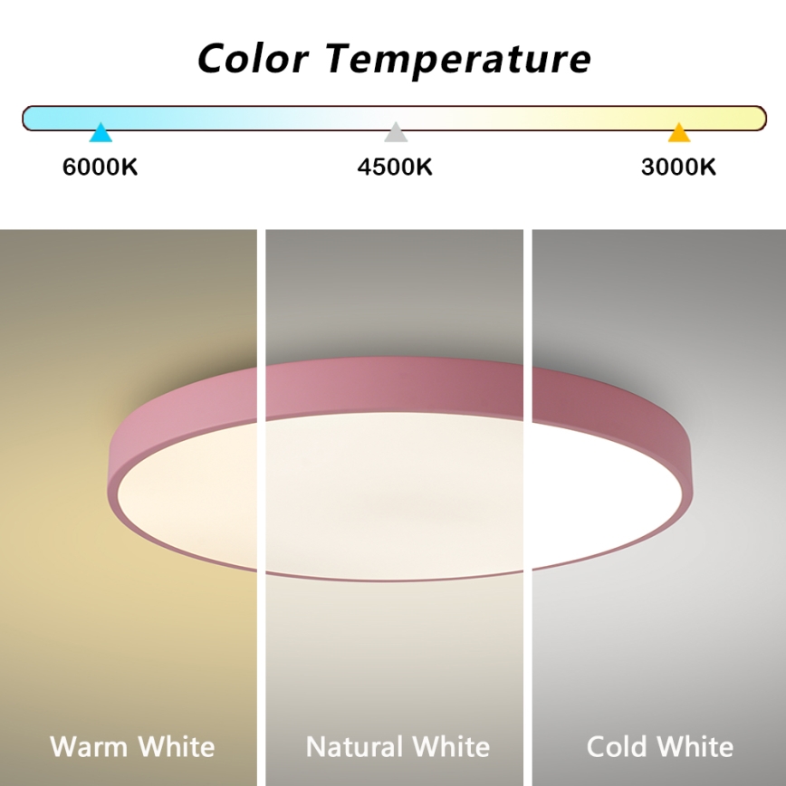 Brilagi - LED-loftlampe POOL LED/60W/230V 3000/4000/6000K Ø 60 cm rosa
