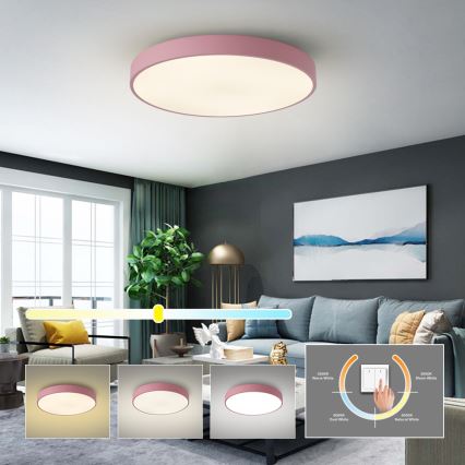 Brilagi - LED loftlampe POOL LED/60W/230V 3000/4000/6000K Ø 60 cm rosa