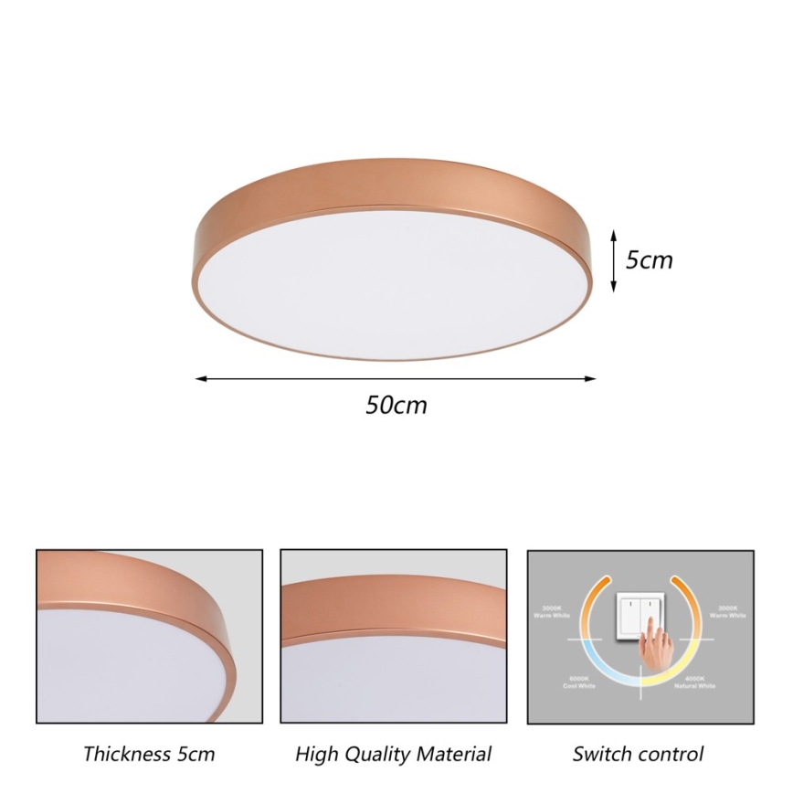 BRILAGI - LED-loftlampe POOL LED/60W/230V 3000/4000/6000K Ø 50 cm kobberfarvet