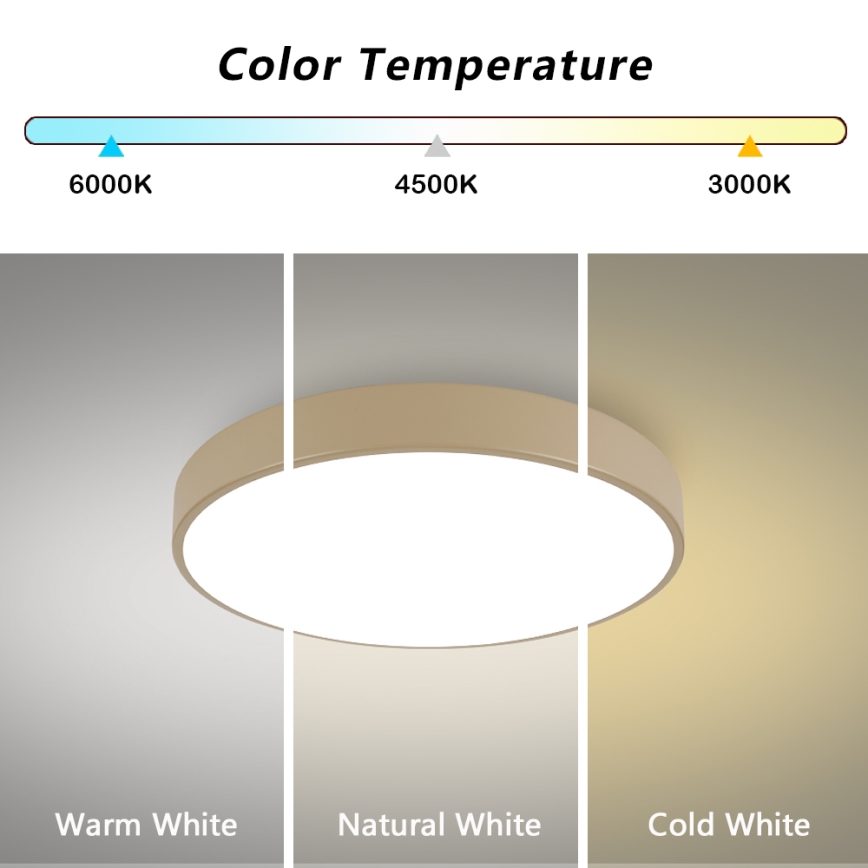 Brilagi - LED loftlampe POOL LED/60W/230V 3000/4500/6000K Ø 60 cm beige