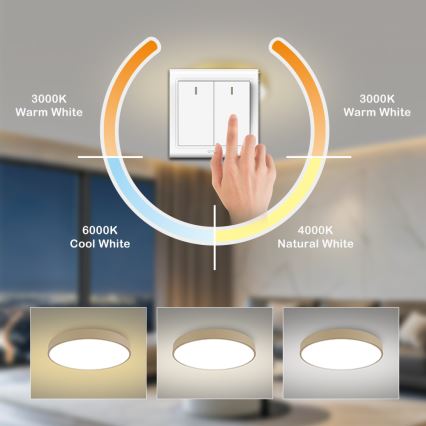 Brilagi - LED loftlampe POOL LED/60W/230V 3000/4500/6000K Ø 60 cm beige