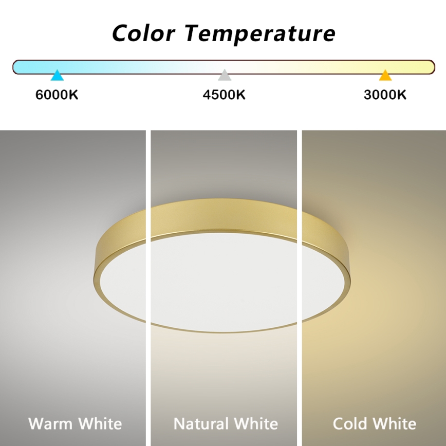 Brilagi - LED loftlampe POOL LED/60W/230V 3000/4500/6000K Ø 60 cm guldfarvet