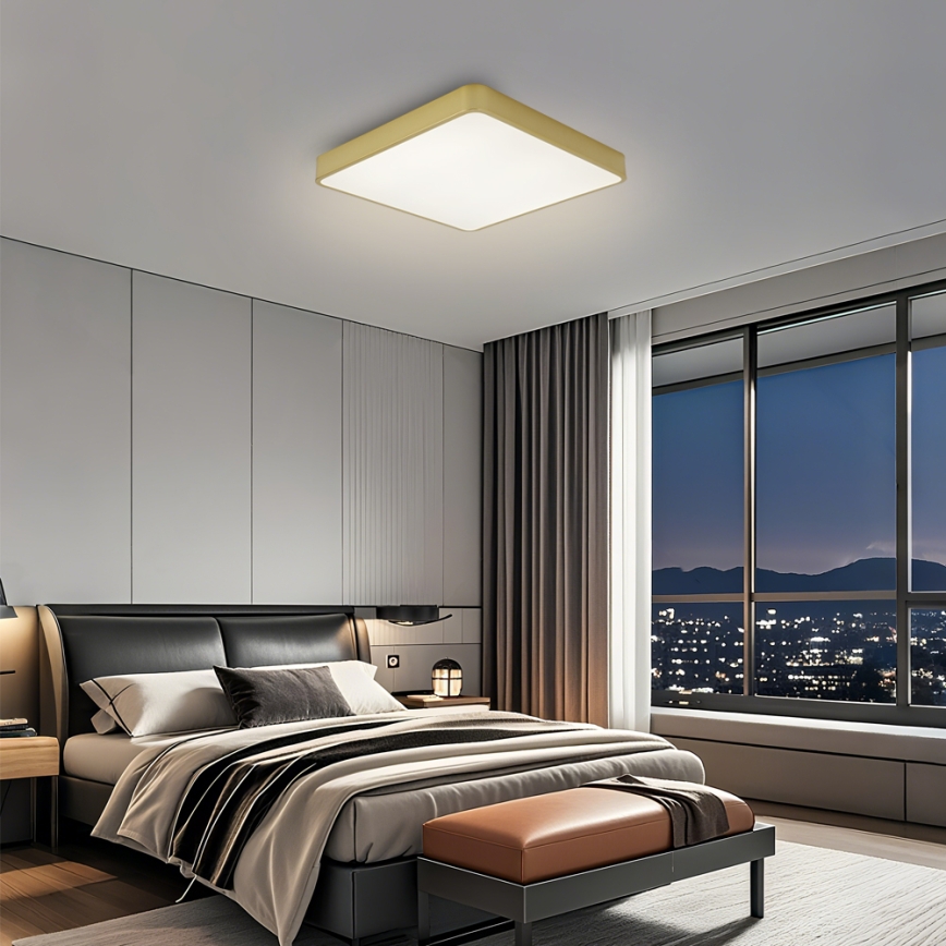 BRILAGI - LED loftlampe POOL SQUARE LED/36W/230V 3000/4000/6000K 40x40 cm guld