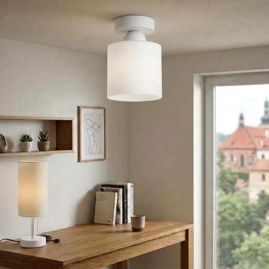 BRILAGI - LED Loftlampe RETRO GLASS 1xE27/60W/230V Ø 10 cm hvid