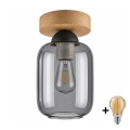BRILAGI - LED loftlampe RETRO GLASS 1xE27/60W/230V Ø 14 cm eg/røggrå