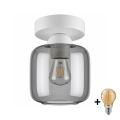 BRILAGI - LED loftlampe RETRO GLASS 1xE27/60W/230V Ø 14 cm hvid/røggrå