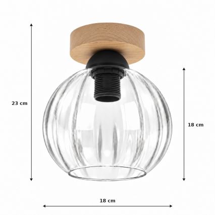 BRILAGI - LED loftlampe RETRO GLASS 1xE27/60W/230V Ø 18 cm eg/klar