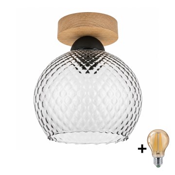 BRILAGI - LED loftlampe RETRO GLASS 1xE27/60W/230V Ø 18 cm eg/røggrå