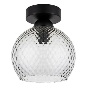 BRILAGI - LED loftlampe RETRO GLASS 1xE27/60W/230V Ø 18 cm sort/røget grå