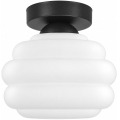 BRILAGI - LED loftlampe RETRO GLASS 1xE27/60W/230V Ø 20 cm sort/hvid
