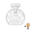 BRILAGI - LED loftlampe RETRO GLASS 1xE27/60W/230V Ø 25 cm hvid/klar