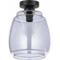 BRILAGI - LED loftlampe RETRO GLASS 1xE27/60W/230V Ø 26 cm sort/røget grå