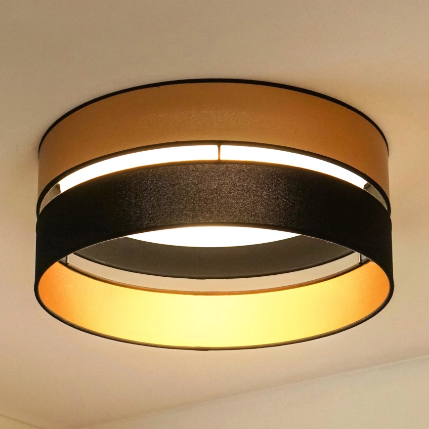Brilagi - LED loftlampe ROYAL LED/24W/230V diameter 45 cm sort/guldfarvet